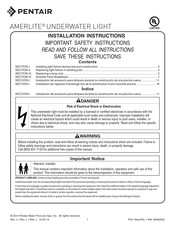 Pentair Pool Products AMERLITE EC-602128 Installation Instructions Manual