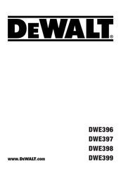 DeWalt DWE397 Original Instructions Manual