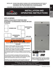 Napoleon WPX060S3AA-N Installation And Operating Instructions Manual