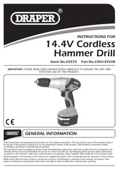 Draper CDH145V2B Instructions Manual