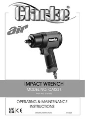 Clarke 3120232 Operating & Maintenance Instructions