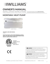 Williams MONTARA HP003 Owner's Manual