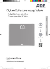 ADE Valerie Operating Instructions Manual