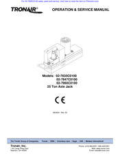 Tronair 02-7960C0100 Operation & Service Manual