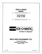 Ice-O-Matic FD 550W Parts And Service Manual