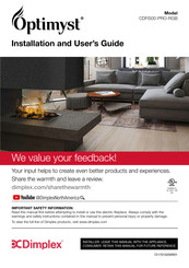 Dimplex Optimyst CDFI500-PRO-RGB Installation And User Manual