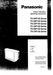 Panasonic TC-33P100 Series Operating Instructions Manual