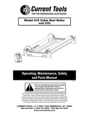 Current Tools 615 Operating, Maintenance, Safety And Parts Manual
