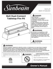 Sunbeam 9581-HF282301 Owner's Manual