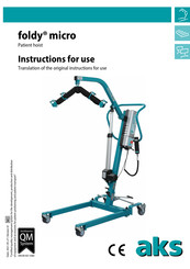 AKS foldy e XL Instructions For Use Manual
