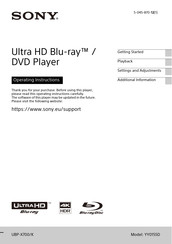 Sony YY0155D Operating Instructions Manual