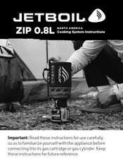 Jetboil ZIP 0.8L Instructions Manual