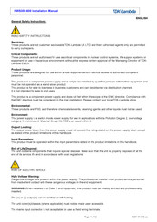 TDK-Lambda HWS600 Series Installation Manual