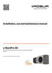 Robur e-NextPro 40 Instructions For Installation, Use And Maintenance Manual