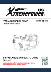 XtremepowerUS 75409 Installation And User Manual