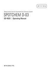 Arkray SD-4820 Operating Manual