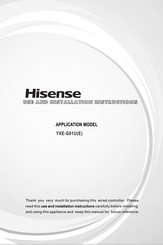 Hisense YXE-G01UE Use And Installation Instructions