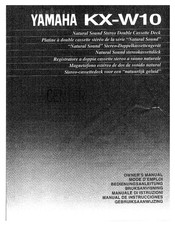 Yamaha KX-W10 Owner's Manual