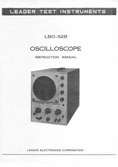 Leader Electronics Corp. LBO-52B Instruction Manual