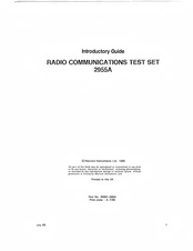 Marconi Instruments 2955A Introductory Manual