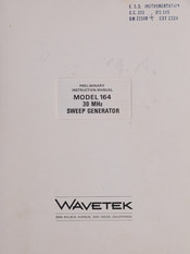 Wavetek 164 Instruction Manual