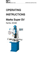 Knuth Marks Super SV Operating	 Instruction