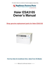 Haier HWR10XC5-T Service Manual