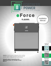 Fortress Power eForce 9.6 Installation Manual