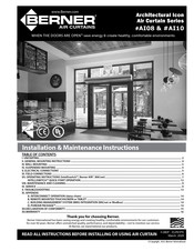 Berner AI10 Installation & Maintenance Instructions Manual
