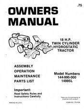 Mtd 14995L Owner's Manual