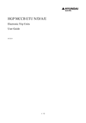 Hyundai Electric HGP MCCB ETU N/D/A/E User Manual