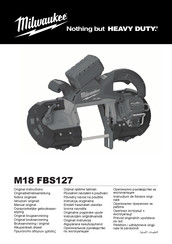 Milwaukee M18 FBS127 Original Instructions Manual
