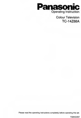 Panasonic TC-14Z88A Operating Instructions Manual