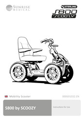Sunrise Medical SCOOZY STERLING S800 Instructions For Use Manual