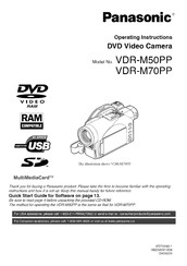 Panasonic VDR-M50PP Operating Instructions Manual