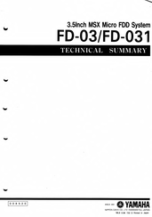 Yamaha FD-031 Technical Summary