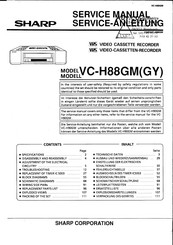 Sharp VC-H88GM Service Manual