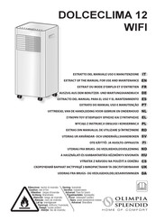Olimpia splendid DOLCECLIMA 12 WIFI Manual For Use And Maintenance