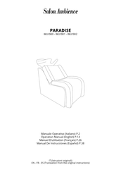Salon Ambience PARADISE WU/902 Operation Manual