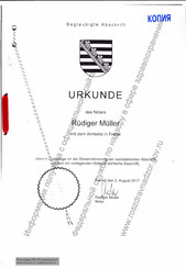 Dr.Muller SUPER GL Operation Manual