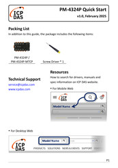 ICP DAS USA PM-4324P-MTCP CR Quick Start Manual