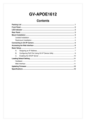 GeoVision GV-APOE1612 Installation Manual