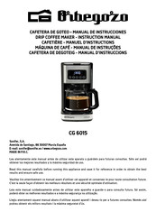 Orbegozo CG 6015 Instruction Manual