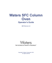 Waters SFC Column Oven Operator's Manual