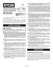 Ryobi PBP007 Operator's Manual