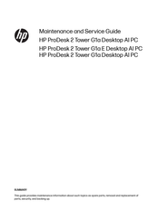 HP ProDesk 2 Tower G1a E Desktop AI PC Maintenance And Service Manual