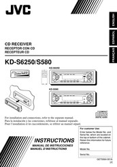 JVC KD-S6250 Instructions Manual