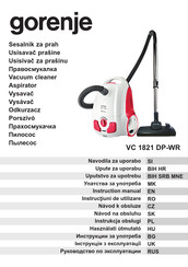 Gorenje VC 1821 DP-WR Instruction Manual
