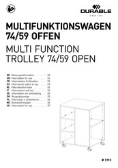 DURABLE MULTI FUNCTION TROLLEY 74/59 OPEN Information For Use
