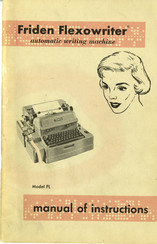 Friden Flexowriter FL Manual Of Instruction